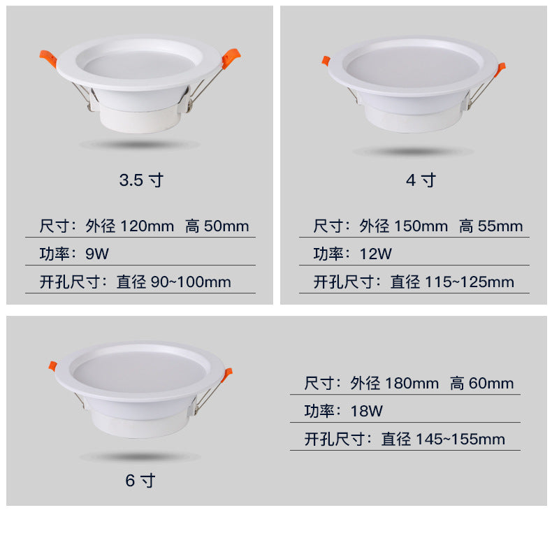 Dimmable Waterproof LED Down lights 10 pcs lot 5W 7W 9W 12W 18W LED Downlight Outdoor Leds Ceiling Lamp For Bathroom Bulb MJ1020