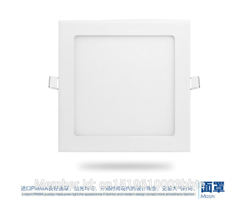 LED Downlight 100-110LM/W 85x85mm 3W LED Downlight Square LED Down Panel Light Recessed Ceiling Spotlight Bulb
