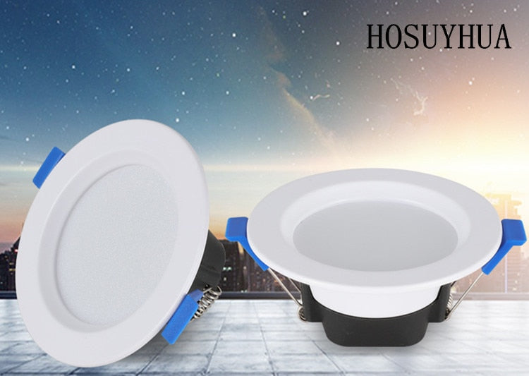 Round LED Downlight 5W Recessed down Lamp Three color Light Changeable 85-265V Led Bulb Bedroom Kitchen Indoor LED Spot Lighting