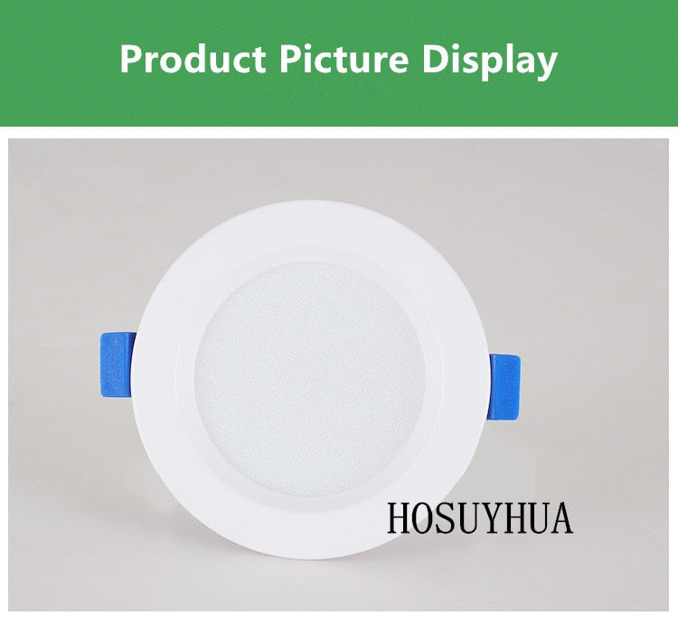 Round LED Downlight 5W Recessed down Lamp Three color Light Changeable 85-265V Led Bulb Bedroom Kitchen Indoor LED Spot Lighting