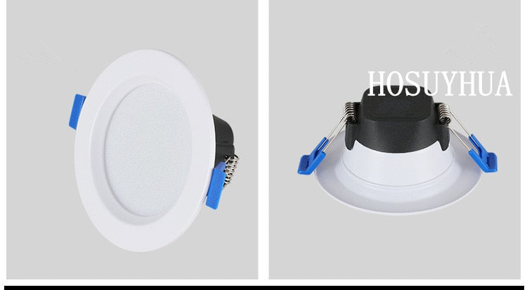 Round LED Downlight 5W Recessed down Lamp Three color Light Changeable 85-265V Led Bulb Bedroom Kitchen Indoor LED Spot Lighting