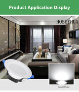 Round LED Downlight 5W Recessed down Lamp Three color Light Changeable 85-265V Led Bulb Bedroom Kitchen Indoor LED Spot Lighting