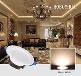 Round LED Downlight 5W Recessed down Lamp Three color Light Changeable 85-265V Led Bulb Bedroom Kitchen Indoor LED Spot Lighting