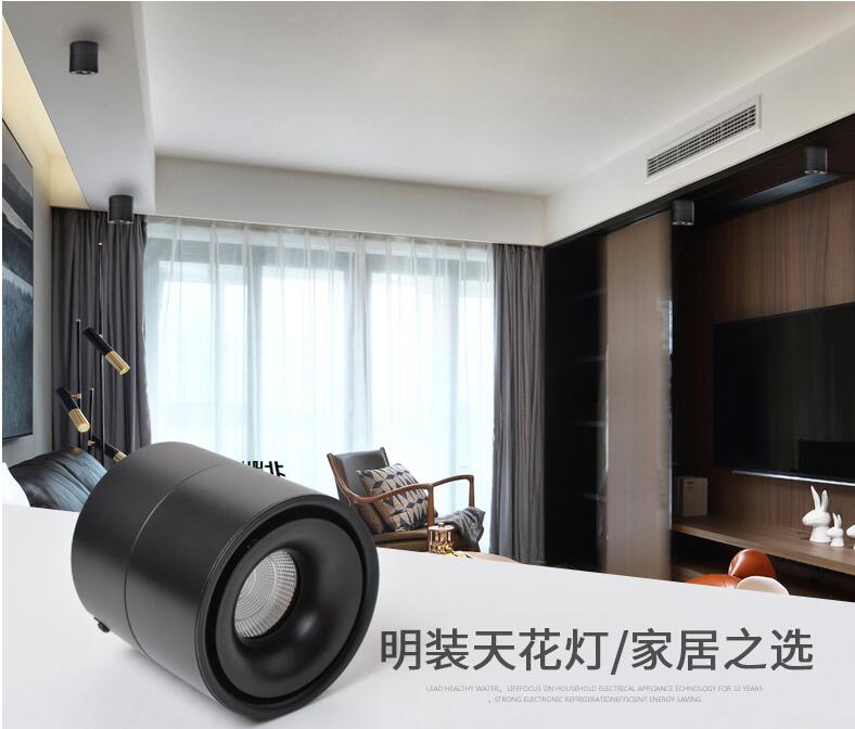 ONDENN Dimmable LED Recessed Downlights 15W 20W COB LED Ceiling Lamps Surface Mounted 360 Degree Rotatable 4pcs