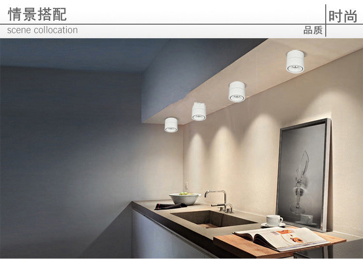 ONDENN Dimmable LED Recessed Downlights 15W 20W COB LED Ceiling Lamps Surface Mounted 360 Degree Rotatable 4pcs