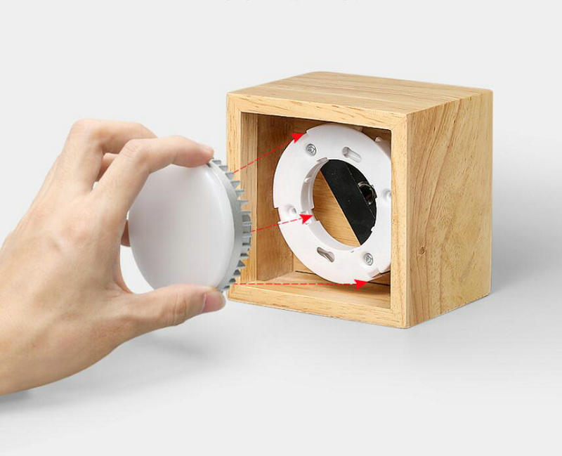 LED Downlight 1 Head 2head GX53 LED Ceiling Down Light AC110V-240V Cold white/Warm White square double LED Downlight Lamp