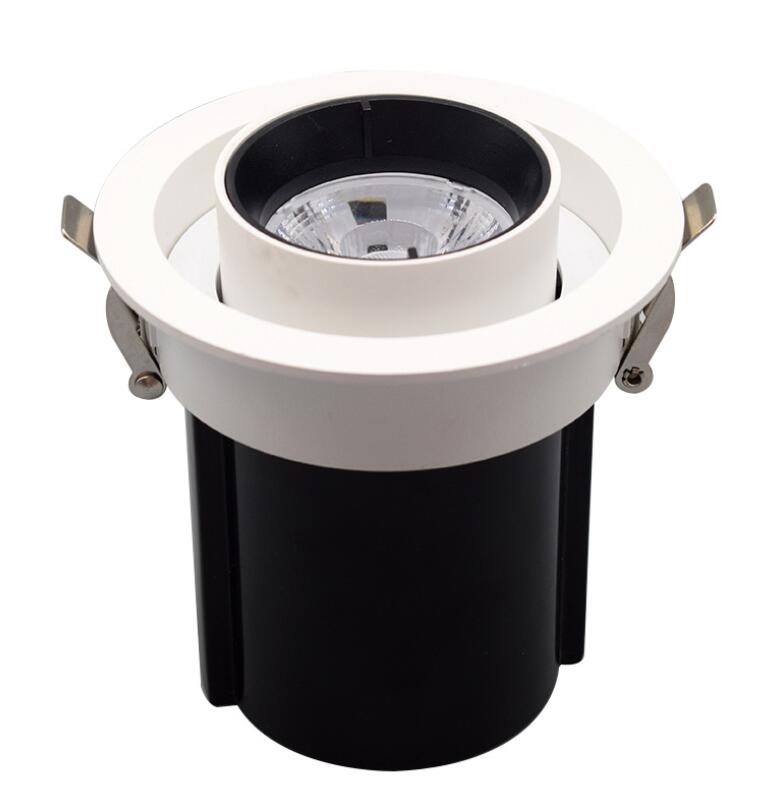 Dimmable LED COB 2pcs/lot Recessed Downlight 10W 12W 15W Round White LED Ceiling Spot Light Rotate 360 degrees