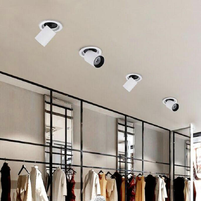 Dimmable LED COB 2pcs/lot Recessed Downlight 10W 12W 15W Round White LED Ceiling Spot Light Rotate 360 degrees