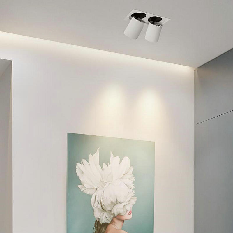 Dimmable LED COB 2pcs/lot Recessed Downlight 10W 12W 15W Round White LED Ceiling Spot Light Rotate 360 degrees