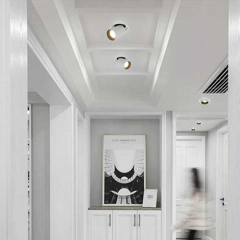 Telescopic 10W COB LED Ceiling lamps Down Light AC110V to AC240V Cool/Warm White LED Recessed Downlight Lamp