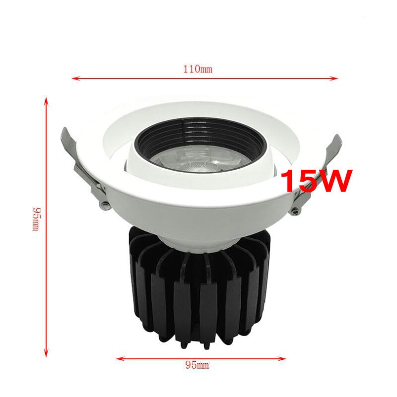 Dimmable AC85V-265V 10W 12W 15W 20W 30W LED Ceiling downlight LED lamp Recessed Spot light For home illumination