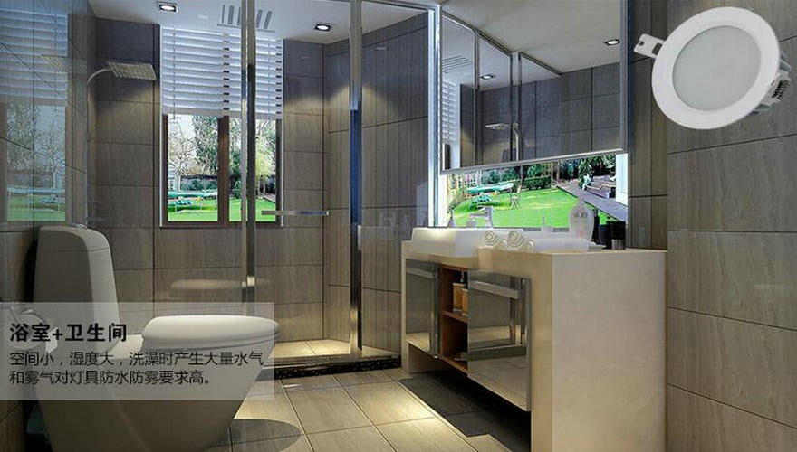 IP65 waterproof LED Downlights 12W 220V 110V LED Ceiling Downlight Lamps Recessed Down light Bulb Home Indoor Lighting