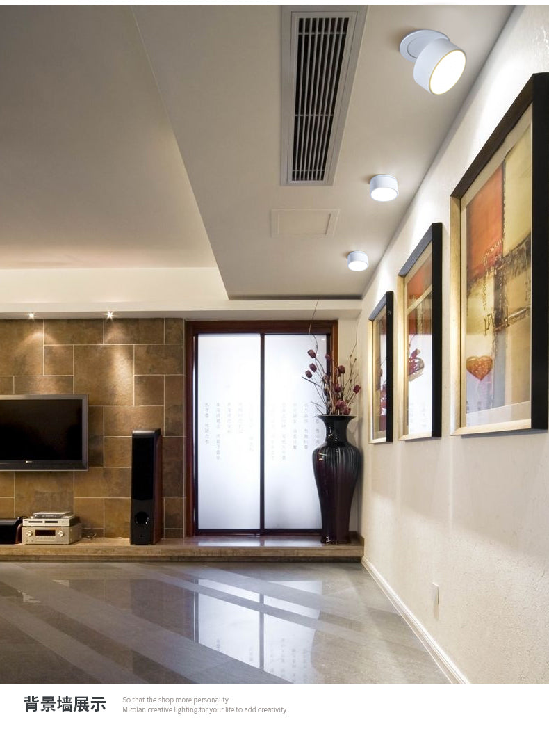 360 degree rotation Dimmable LED downlight COB Spot Light 3w 5w 7w 10w recessed Lights Bulbs Indoor Lighting