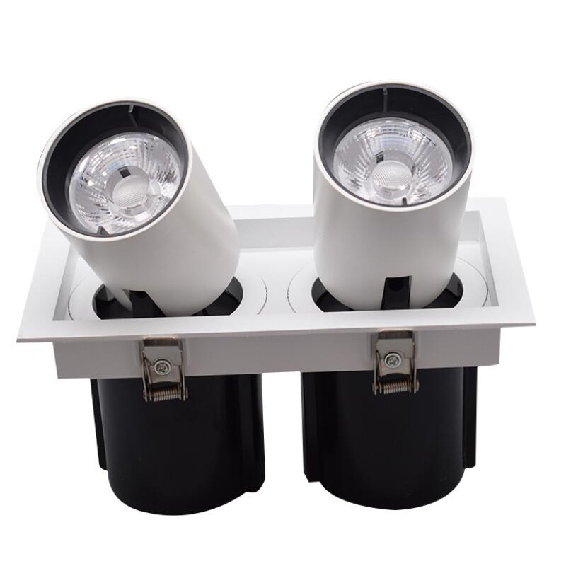 Double square LED downlight light 1pcs 20W COB Ceiling Spot Light AC85-265V ceiling recessed Lights Indoor Lighting