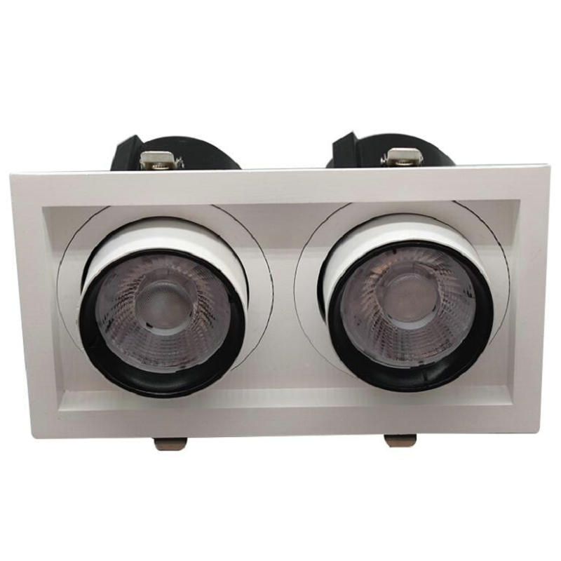Double square LED downlight light 1pcs 20W COB Ceiling Spot Light AC85-265V ceiling recessed Lights Indoor Lighting