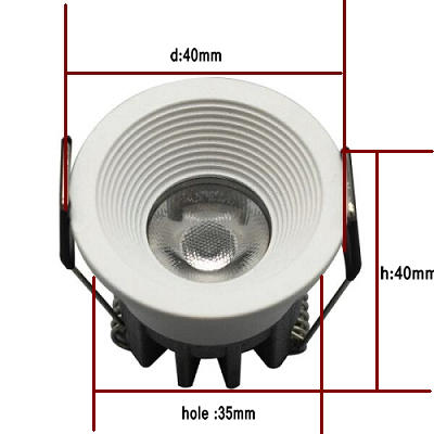 LED mini Downlight Under Cabinet Spot Light 3W for Ceiling Recessed Lamp AC85-265V Dimmable Down lights with driver