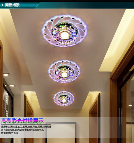 Living Room Colorful Led Aisle Light Corridor Light Crystal Corridor Light Entrance Corridor Light Balcony Creative Downlight