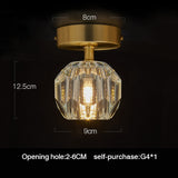 MOONSHADOW Led Downlights Exquisite Crystal Living room Led Aisle Corridor Lamp 5W Home Ceiling downlight 220V