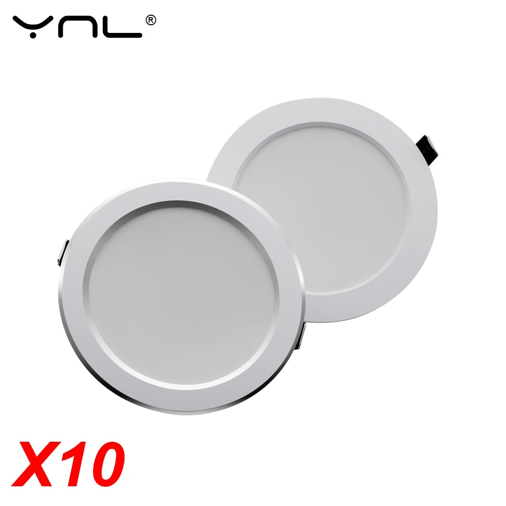 LED Downlight 10pcs 7W 9W 12W 15W 18W AC 220V 240V Recessed Round Spot LED Lamp Kitchen Indoor Lighting Warm White Cold White
