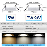 LED Downlight Super Bright Recessed LED Light Dimmable 5W 7W 9W LED Spot light LED decoration Ceiling Lamp AC/DC 12V