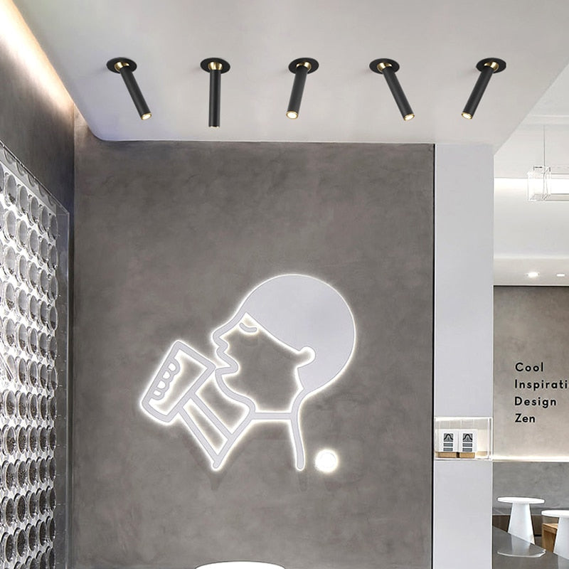 Spotlight living room industrial style lamps and lanterns restaurant clothing store downlights concealed entrance lights