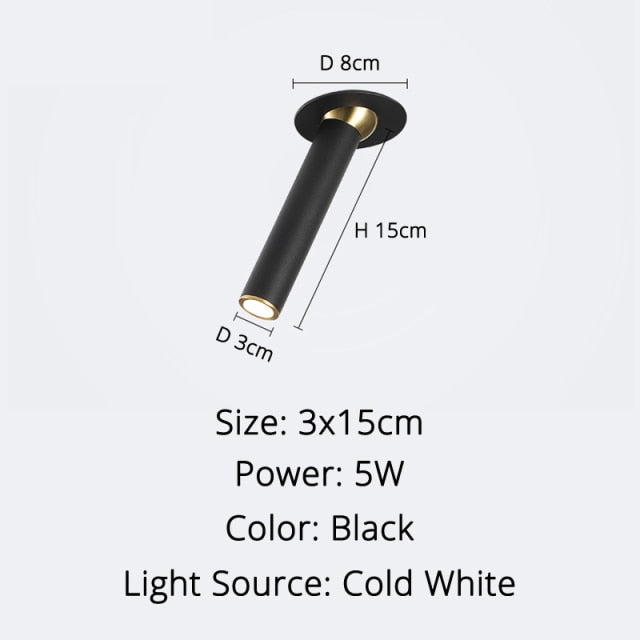 Spotlight living room industrial style lamps and lanterns restaurant clothing store downlights concealed entrance lights