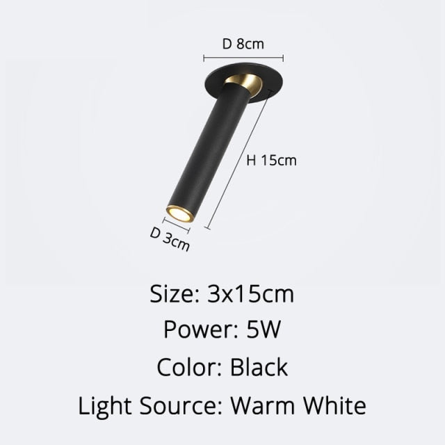 Spotlight living room industrial style lamps and lanterns restaurant clothing store downlights concealed entrance lights