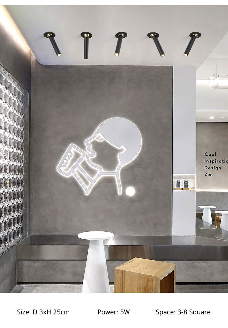 Spotlight living room industrial style lamps and lanterns restaurant clothing store downlights concealed entrance lights