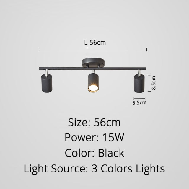 Track light spotlight led ceiling lamp household surface mounted downlight living room background wall cloakroom small spotlight