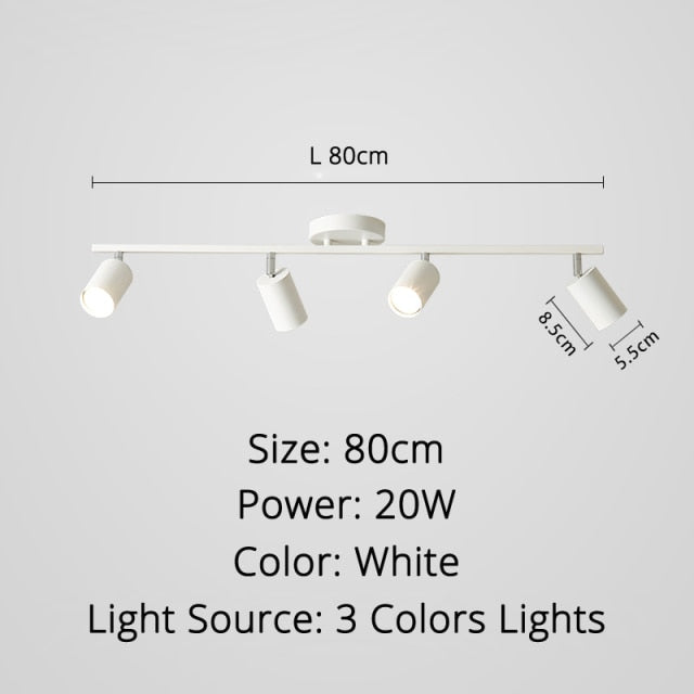 Track light spotlight led ceiling lamp household surface mounted downlight living room background wall cloakroom small spotlight