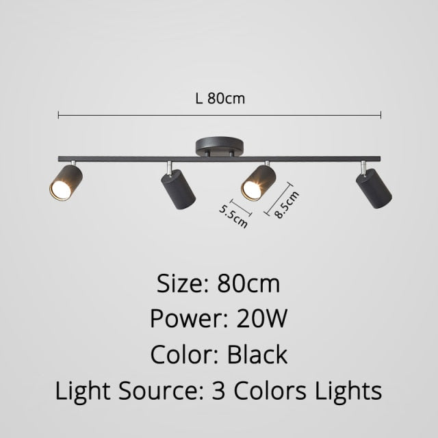 Track light spotlight led ceiling lamp household surface mounted downlight living room background wall cloakroom small spotlight