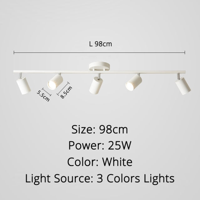 Track light spotlight led ceiling lamp household surface mounted downlight living room background wall cloakroom small spotlight