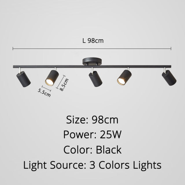 Track light spotlight led ceiling lamp household surface mounted downlight living room background wall cloakroom small spotlight