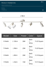 Track light spotlight led ceiling lamp household surface mounted downlight living room background wall cloakroom small spotlight