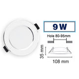 LED Downlight 3W 5W 7W 9W 12W 15W 18W Round Recessed Lamp 110V 220V 230V 240V Led Bulb Bedroom Kitchen Indoor LED Spot Lighting