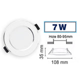 LED Downlight 3W 5W 7W 9W 12W 15W 18W Round Recessed Lamp 110V 220V 230V 240V Led Bulb Bedroom Kitchen Indoor LED Spot Lighting