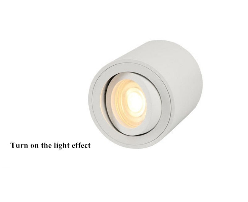 Square Surface Mounted LED Downlight 1pcs with Replaceable GU10 LED Bulb 7W 10W LED Ceiling Spot Light AC85V-265V Indoor