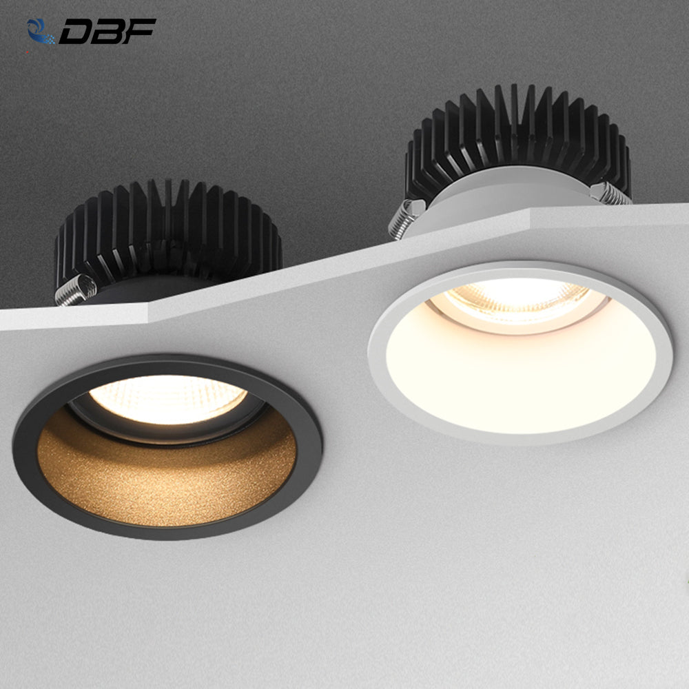 LED Recessed Downlight Dimmable 5W 7W 10W 12W 18W 20W 3000K/4000K/6000K Angle Adjust Ceiling Spot Light DBF 2020 New Deep-glare