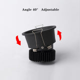 LED Recessed Downlight Dimmable 5W 7W 10W 12W 18W 20W 3000K/4000K/6000K Angle Adjust Ceiling Spot Light DBF 2020 New Deep-glare