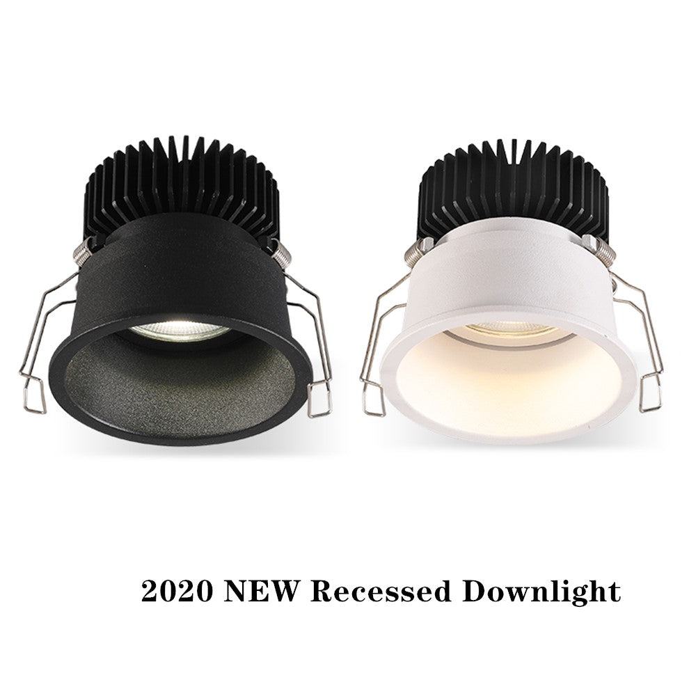 LED Recessed Downlight Dimmable 5W 7W 10W 12W 18W 20W 3000K/4000K/6000K Angle Adjust Ceiling Spot Light DBF 2020 New Deep-glare