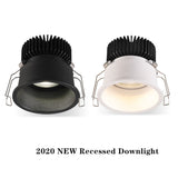 LED Recessed Downlight Dimmable 5W 7W 10W 12W 18W 20W 3000K/4000K/6000K Angle Adjust Ceiling Spot Light DBF 2020 New Deep-glare