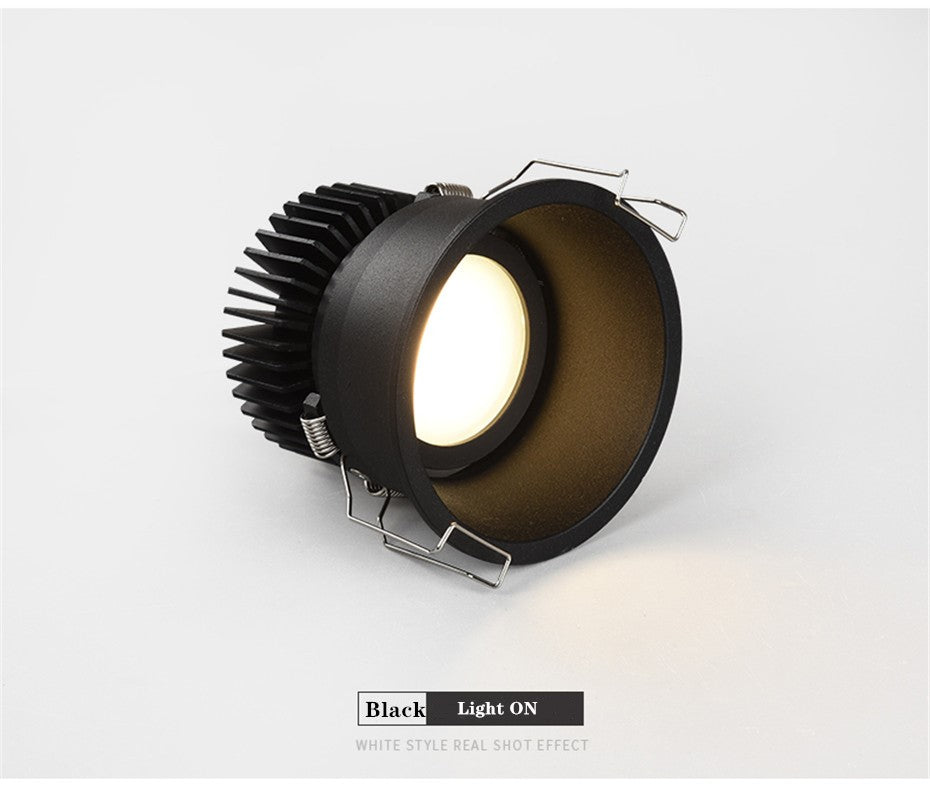 LED Recessed Downlight Dimmable 5W 7W 10W 12W 18W 20W 3000K/4000K/6000K Angle Adjust Ceiling Spot Light DBF 2020 New Deep-glare