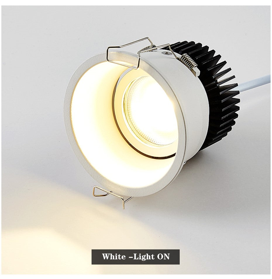 LED Recessed Downlight Dimmable 5W 7W 10W 12W 18W 20W 3000K/4000K/6000K Angle Adjust Ceiling Spot Light DBF 2020 New Deep-glare