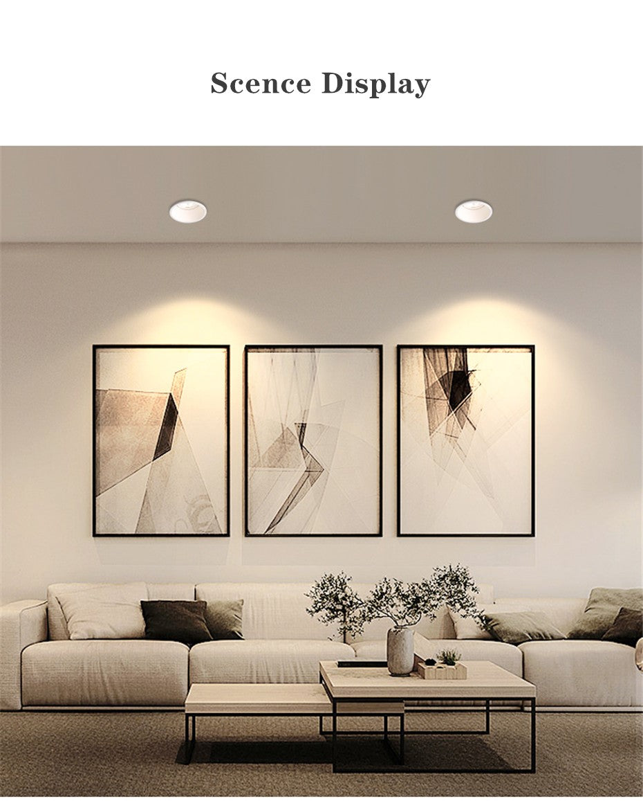 LED Recessed Downlight Dimmable 5W 7W 10W 12W 18W 20W 3000K/4000K/6000K Angle Adjust Ceiling Spot Light DBF 2020 New Deep-glare