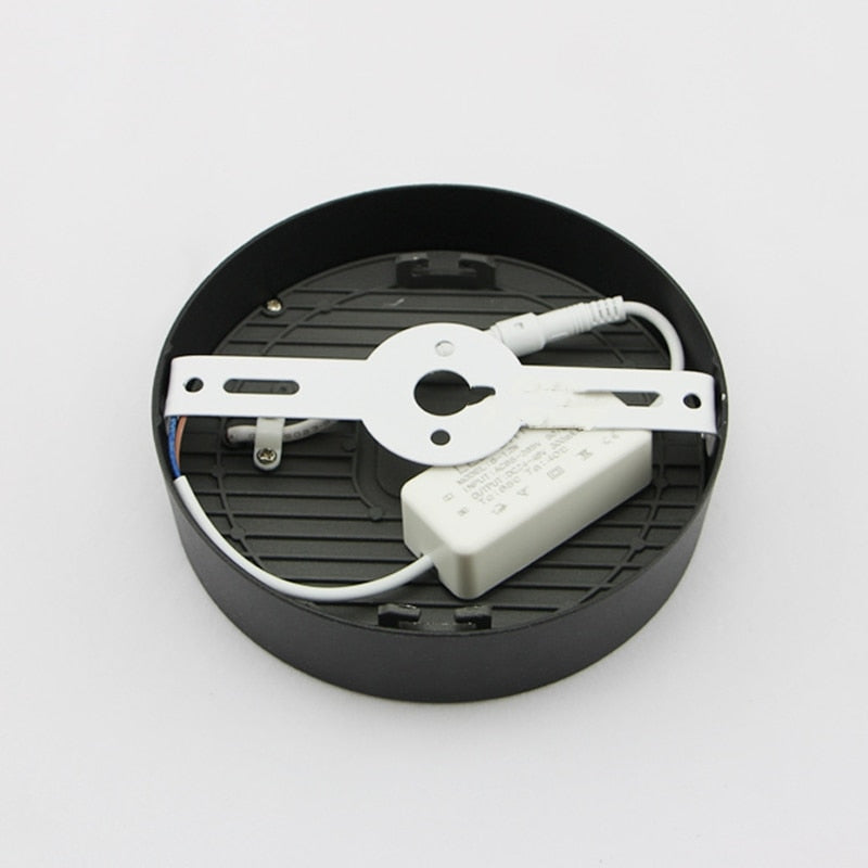 LED Panel Light 1pcs black 6W 9w 12W 18W 24w Surface Mounted LED Ceiling Lights AC85-265V Round Square LED Downlight