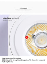 DBF 360 Angle Adjustable Square Surface Mounted Downlight Ceiling Lamp 5W 7W 10W LED COB Spot Light AC110/220V Ceiling Light