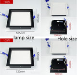 Led Panel no Dimmable Recessed led downlight  12W 18W 24w 32w Square  LED Spot light led ceiling lamp  AC110V 220V