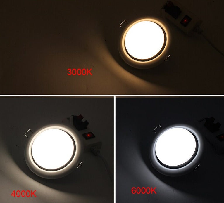 Spot Led Downlights Lamp Round Recessed 8W 110-240V 90mm Cut Hole Aluminum GX53 Light Source 3000K/4000K/6000K