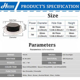 6PCS Waterproof 5W 7W LED Recessed Downlight Ultra Thin Bathroom Lamp Dimmable Round Driveless Ceiling Lighting AC 85-265V