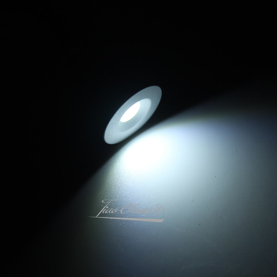 Mini Indoor LED Spot Light 9PCS /1set 12V Downlight Dimmable Recessed Ceiling Stair Light 1W Showcase Cabinet Lights